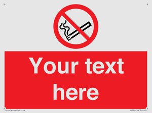 Custom No E-cigarettes / Vaping Sign